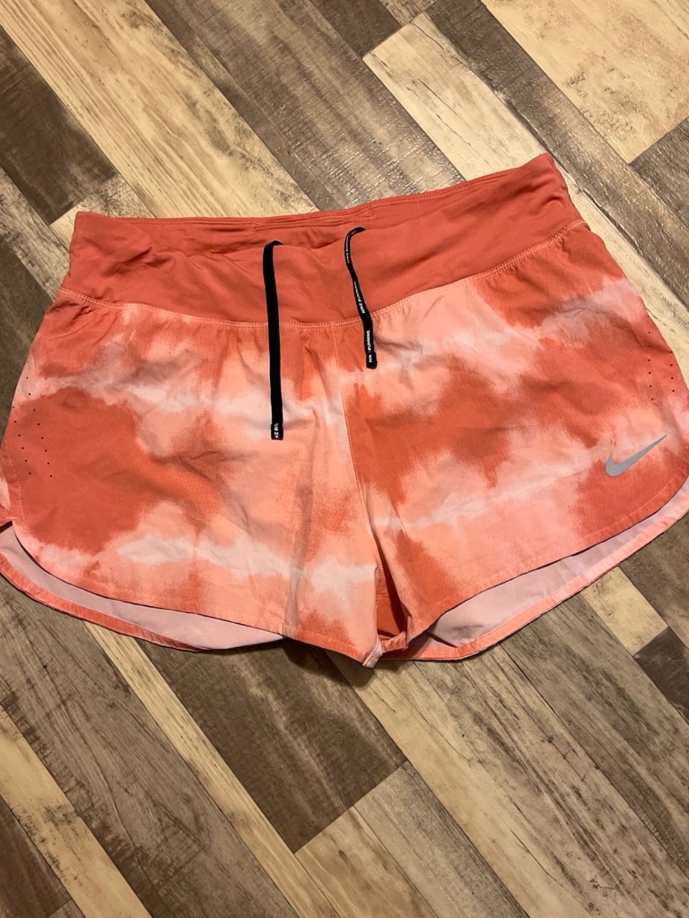 Nike Women’s Orange Coral Tie-Dye Running Shorts